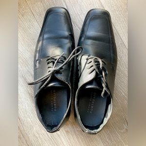 Perry Ellis Ken Oxfords dress shoe mens 9.5 Black lace up office black Low Top